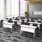 Focus Foldable Training Desk with Storage and Wheels - Gavisco Office Furniture